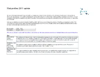 Risk Profiles 2011 Update