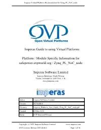 Imperas Platform User Guide