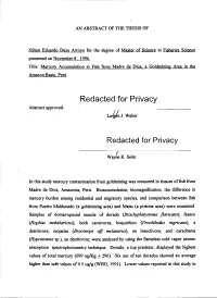Redacted for Privacy Abstract Approved: I