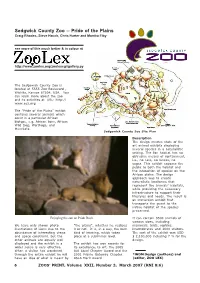 Sedgwick County Zoo -- Pride of the Plains Craig Rhodes, Steve Hauck, Chris Harter and Monika Fiby