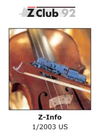 Z-Info 1/2003 US EDITORIAL
