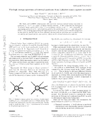 Arxiv:2010.09509V2 [Hep-Ph] 2 Apr 2021 in Searches for CLFV Or LNV, Incoming Muons Are the Source of Both the Μ → E Signal and the RMC Back- Ground