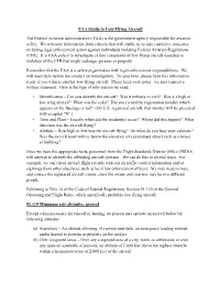 FAA Guide to Low Flying Aircraft