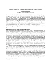 On the Possibility of Quantum Informational Structural Realism*