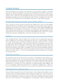 Teaching Statement