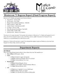 Westercon 71 Regress Report (Final Progress Report)