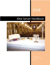 Altar Server Handbook