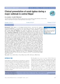 Clinical Presentation of Scrub Typhus During a Major Outbreak in Central Nepal