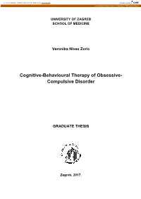 Cognitive-Behavioural Therapy of Obsessive- Compulsive Disorder
