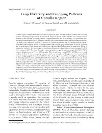 Crop Diversity and Cropping Patterns of Comilla Region