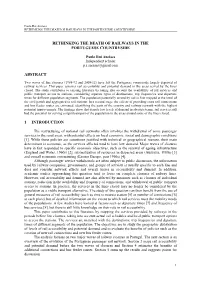 Rethinking the Death of Railways in the Portuguese Countryside Abstract 1 Introduction