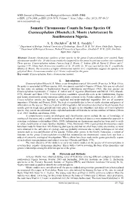 Somatic Chromosome Counts for Some Species of Crassocephalum