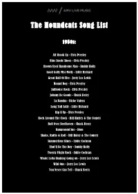 The Houndcats Song List