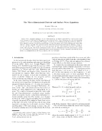 The Three-Dimensional Current and Surface Wave Equations