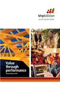 Value Through Performance Annual Report 2014 Our Charter