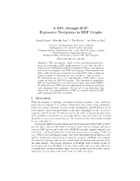 A RPL Through RDF: Expressive Navigation in RDF Graphs