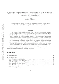 Arxiv:2108.00269V1 [Math.QA] 31 Jul 2021 Quantum
