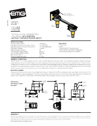 BTS CONTROL Control (ACTIVE / PASSIVE PICKUP INPUT)