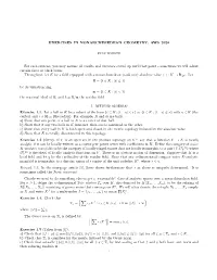 EXERCISES in NONARCHIMEDEAN GEOMETRY: AWS 2020 for Each
