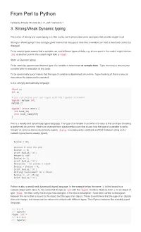 From Perl to Python