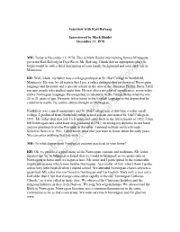Interview with Karl Rolvaag