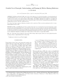 Possible Use of Foresight, Understanding, and Planning by Wolves Hunting Muskoxen L