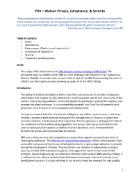 POV – Watson Privacy, Compliance, & Security