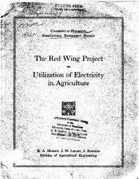 Red Wing Project.Pdf (13.39Mb Application/Pdf)