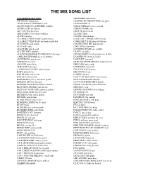 The Mix Song List