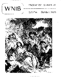 WNIB Program Schedule October 1971