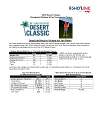 2019 Desert Classic Shotlink Broadcast