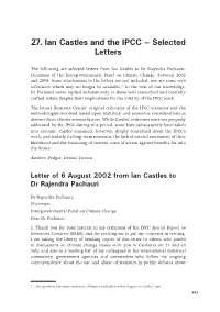 27. Ian Castles and the IPCC – Selected Letters