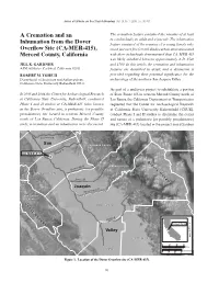 A Cremation and an Inhumation from the Dover Overflow Site (CA-MER-415), Merced County, California�\�'ARDNER��9OHE� 91