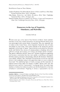 Democracy in the Age of Negativity, Abundance, and Hybridity