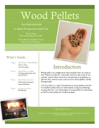 E0021 Wood Pellets, an Introduction to Their Production And