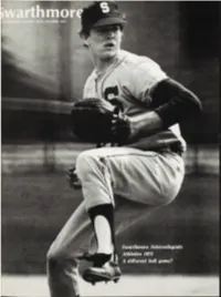 Jwarthmore Intercollegiate Athletics 1972 a Different Hall Game?