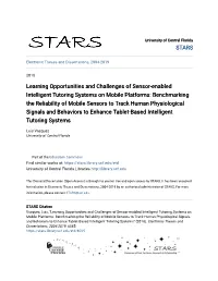 Learning Opportunities and Challenges of Sensor