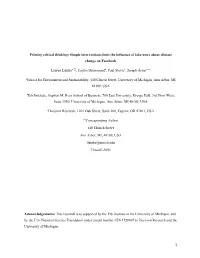 Simple Interventions Limit the Influence of Fake News About Climate Change on Facebook