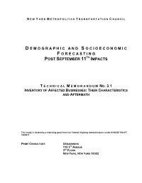 TM 3.1 Inventory of Affected Businesses