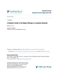 A Reader's Guide to the Major Writings of Jonathan Edwards