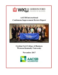 AACSB International Continuous Improvement Review Report
