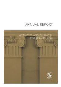Activities and Financial Statements 2020