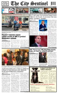 Disaster Response Rescue Vehicle Arrives in OKC to Protect Oklahoma’S Animals Continued from Page 1
