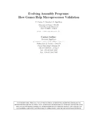 Evolving Assembly Programs: How Games Help M Icroprocessor Validation