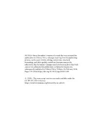 NOTICE: This Is the Author's Version of a Work That Was Accepted For