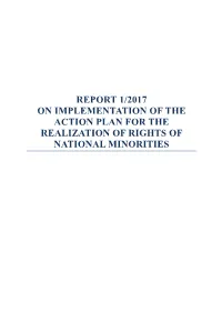 Report 1/2017 on Implementation of the Action Plan for the Realization of Rights of National Minorities
