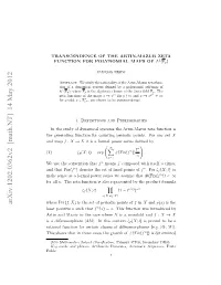 Transcendence of the Artin-Mazur Zeta Function for Polynomial Maps