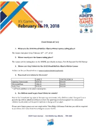 Event Details & FAQ 1. When Are the 2018