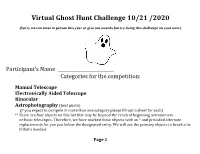 Ghost Hunt Challenge 2020
