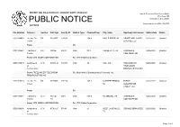 Public Notice &gt;&gt; Licensing and Management System Admin &gt;&gt;